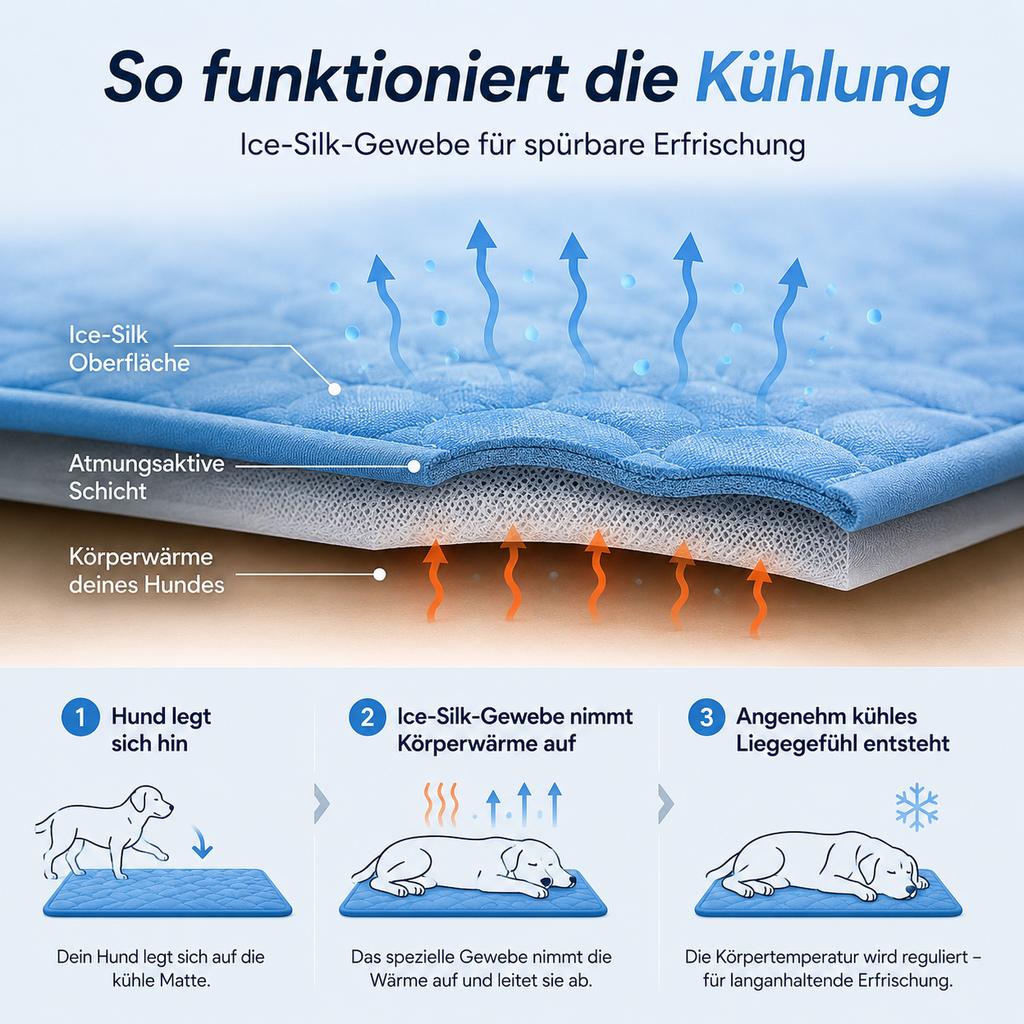 PolarPfote Kühlmatte für Hunde
