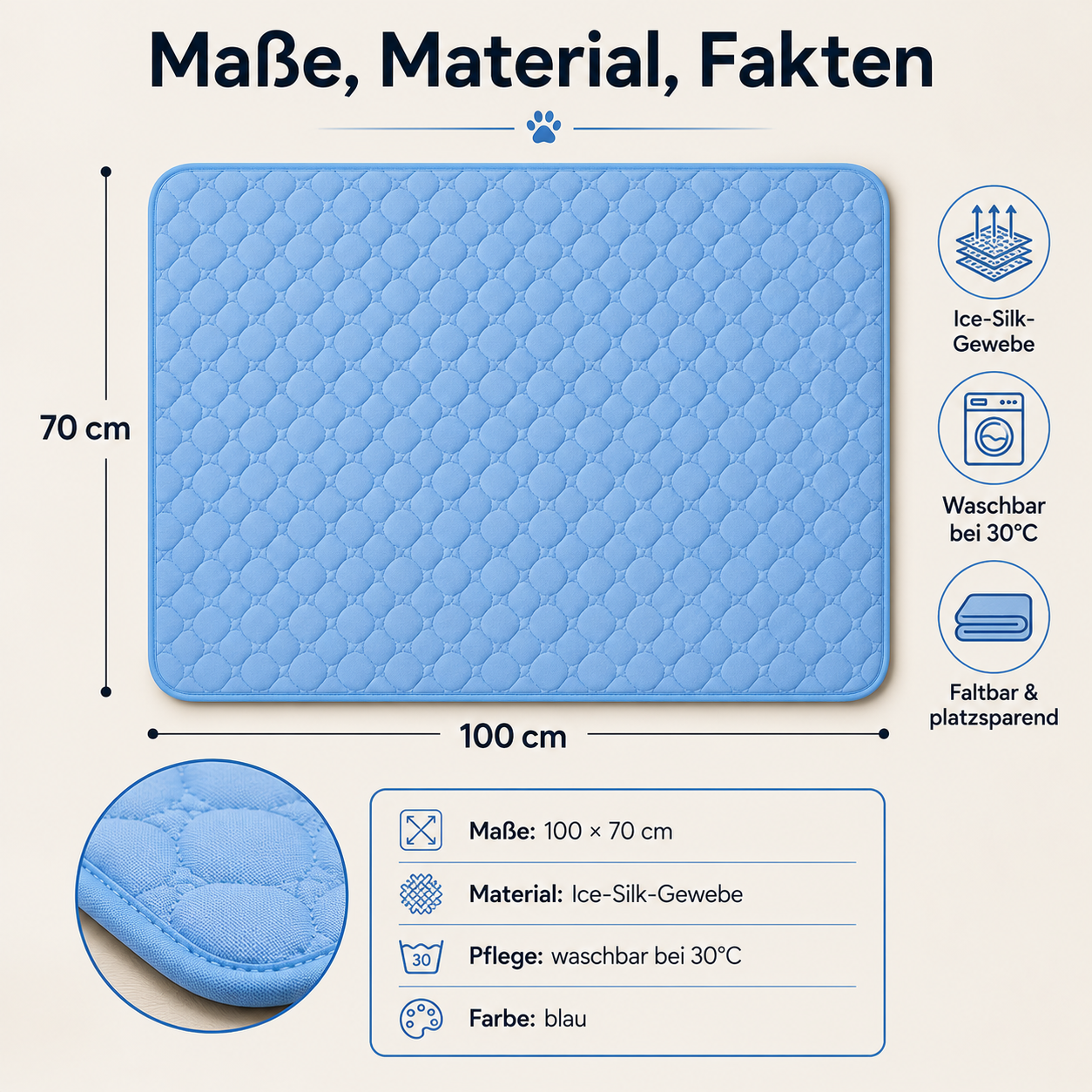 PolarPfote Kühlmatte für Hunde